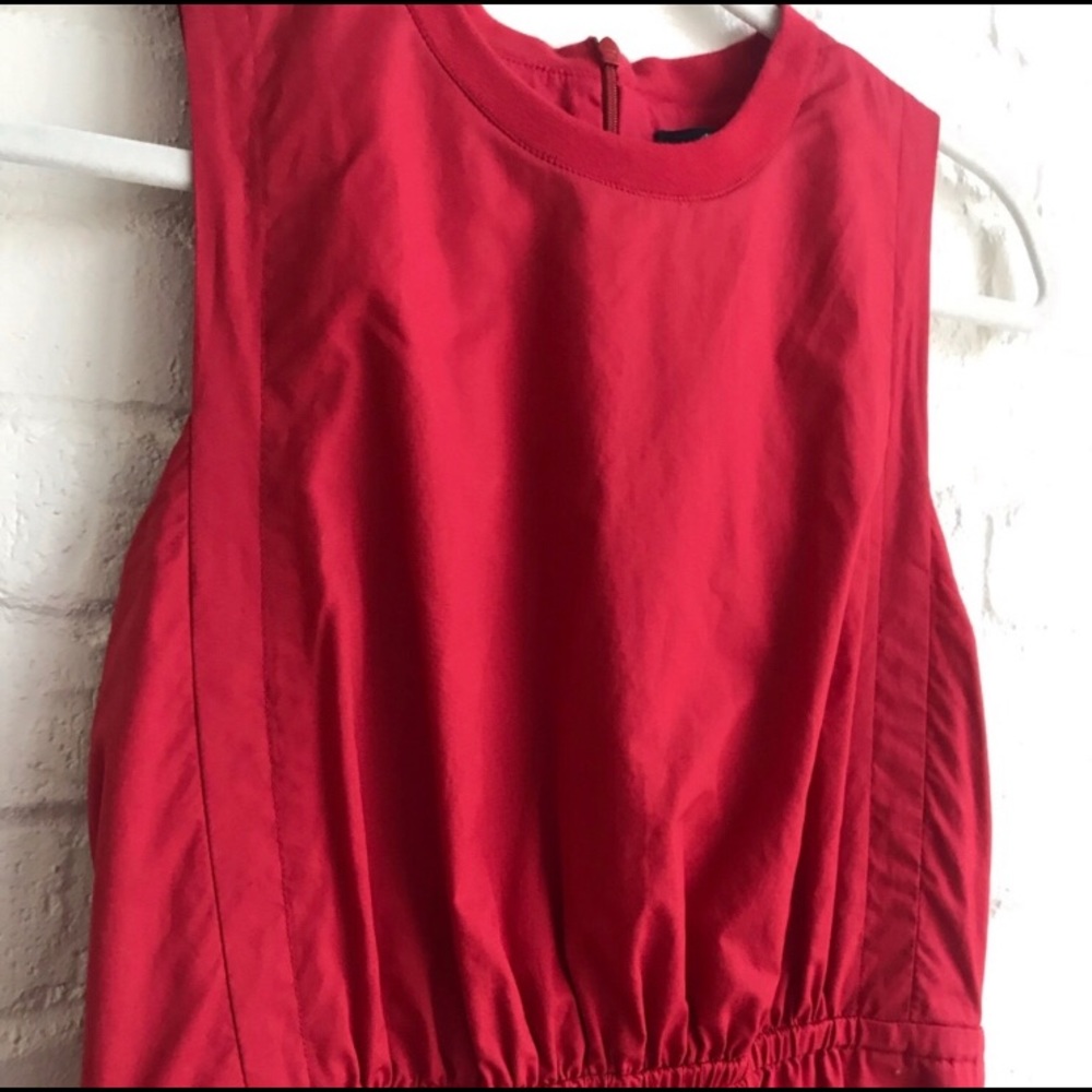Madewell Red Midi Dress with Pockets - Picture 5 of 5